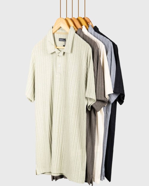  تیشرت یقه شکاری  سه دکمه کد 21706 