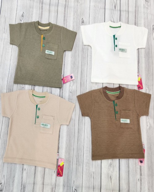  تیشرت یقه قاپک دار کد2293/کد2294/کد2295 