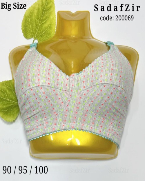  سوتین ملانژ خالدار دولایه کد محصول:  200069 