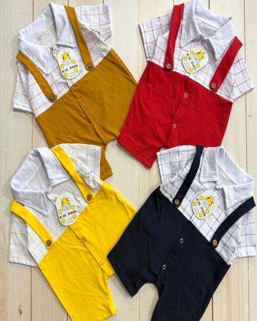  رامپر چهارخونه رنگی نی نی روز 