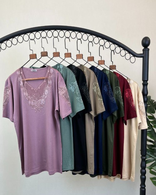  مدل تیشرت گیپوری نگین دار 