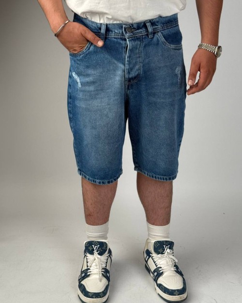  شلوارک جین نیم بگ مشخصات