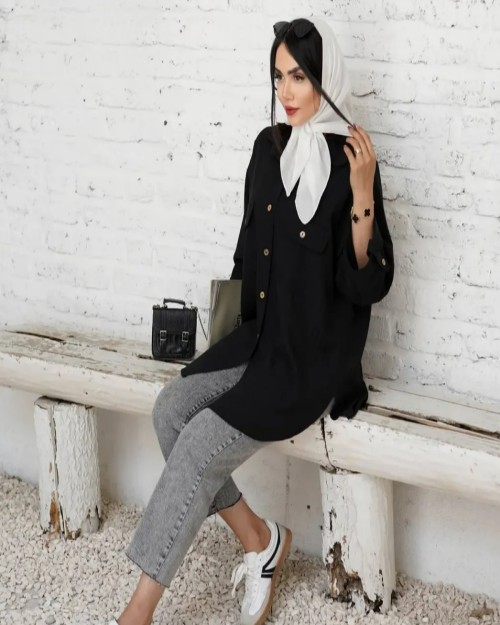 شومیز خط دار زنانه
