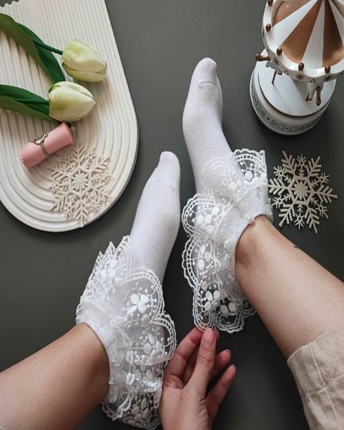  جوراب لب توری (عروسکی) 